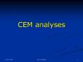 CEM analyses PowerPoint PPT Presentation
