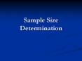 Sample Size Determination PowerPoint PPT Presentation