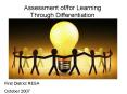 Assessment of/for Learning  Through Differentiation