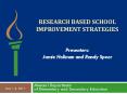 Research based school improvement strategies PowerPoint PPT Presentation