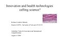 Innovation and health technologies: celling science? PowerPoint PPT Presentation