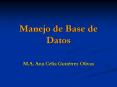 Manejo de Base de Datos PowerPoint PPT Presentation