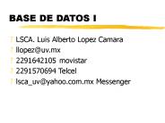 BASE DE DATOS I