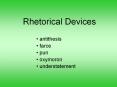 Rhetorical Devices PowerPoint PPT Presentation