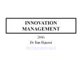 INNOVATION MANAGEMENT PowerPoint PPT Presentation
