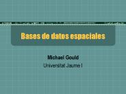 Bases de datos espaciales