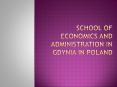 School of Economics and Administration in Gdynia in Poland PowerPoint PPT Presentation