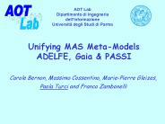 Unifying MAS Meta-Models ADELFE, Gaia