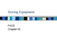 Sewing Equipment PowerPoint PPT Presentation