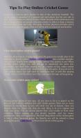 Tips To Play Online Cricket Game PowerPoint PPT Presentation