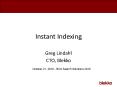 Instant Indexing PowerPoint PPT Presentation