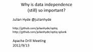 Why is data independence (still) so important?