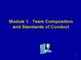 Module 1: Team Composition and Standards of Conduct PowerPoint PPT Presentation