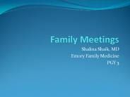 Family Meetings