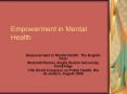 Empowerment in Mental Health PowerPoint PPT Presentation