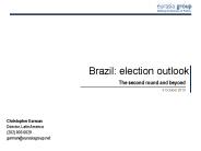 Brazil: election outlook