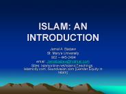 ISLAM: AN INTRODUCTION