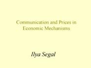 Communication and Prices in Economic Mechanisms