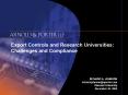 Export Controls and Research Universities: Challenges and Compliance PowerPoint PPT Presentation