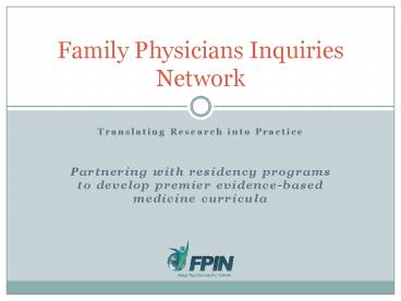 Family Physicians Inquiries Network