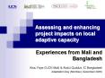 Assessing and enhancing project impacts on local adaptive capacity PowerPoint PPT Presentation