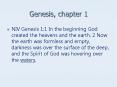 Genesis, chapter 1 PowerPoint PPT Presentation