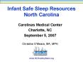 Infant Safe Sleep Resources North Carolina PowerPoint PPT Presentation