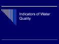 Indicators of Water Quality PowerPoint PPT Presentation