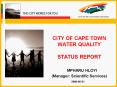 CITY OF CAPE TOWN WATER QUALITY STATUS REPORT PowerPoint PPT Presentation