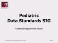 Pediatric Data Standards SIG PowerPoint PPT Presentation