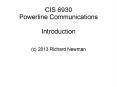 CIS 6930 Powerline Communications Introduction PowerPoint PPT Presentation