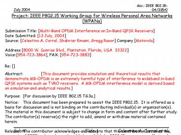 Coexistence of Multi-band OFDM and IEEE 802.11a: Interference Measurements