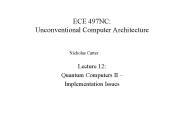 ECE 497NC: Unconventional Computer Architecture
