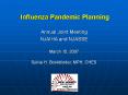 Influenza Pandemic Planning PowerPoint PPT Presentation