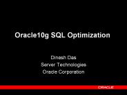 Oracle10g SQL Optimization