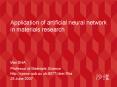 Application of artificial neural network in materials research PowerPoint PPT Presentation