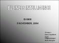 BUSINESS INTELLIGENCE PowerPoint PPT Presentation