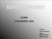 BUSINESS INTELLIGENCE