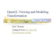 OpenGL Viewing and Modeling Transformation