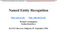 Named Entity Recognition PowerPoint PPT Presentation