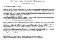Set Theory and the Classification of English Lexemes