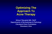 Optimizing The Approach To Acne Therapy