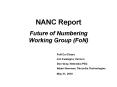 NANC Report Future of Numbering Working Group (FoN) PowerPoint PPT Presentation