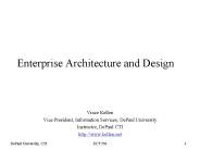 Enterprise Architecture and Design