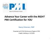 Nancy Petersen, PMP