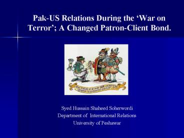 Pak-US Relations During the 