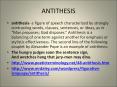 ANTITHESIS PowerPoint PPT Presentation