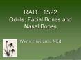 RADT 1522 Orbits, Facial Bones and Nasal Bones PowerPoint PPT Presentation
