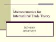 Microeconomics for International Trade Theory PowerPoint PPT Presentation