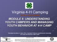 Virginia 4-H Camping Volunteer Training Modules